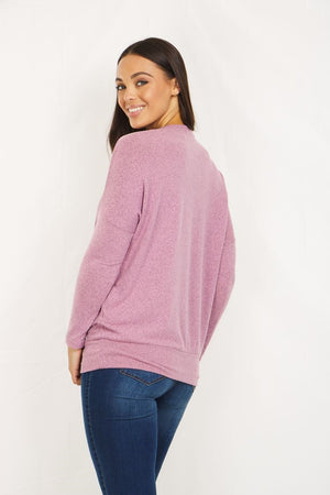 Long Sleeves Star Sequin Detail Top