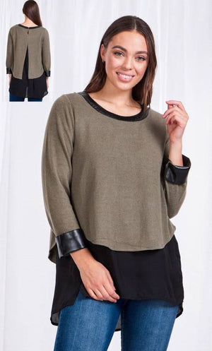 Long Sleeves Double Layer Top