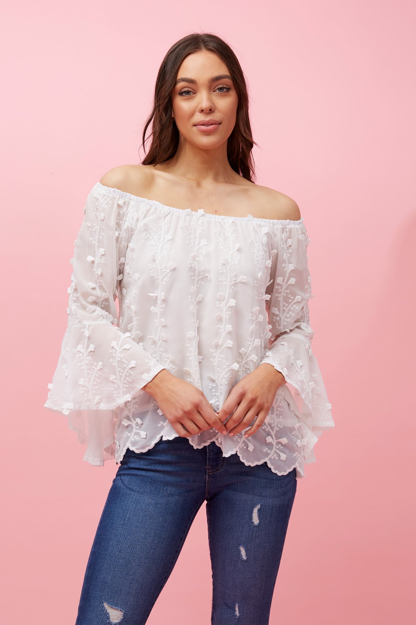 OFF THE SHOULDER LACE TOP