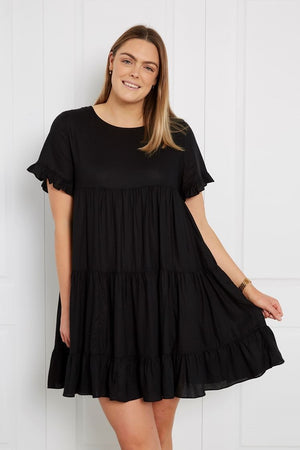 TIERED SHORT DRESS