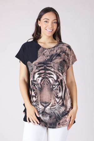 TIGER PRINT TOP