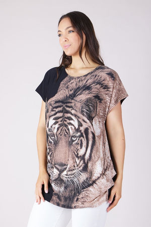 TIGER PRINT TOP