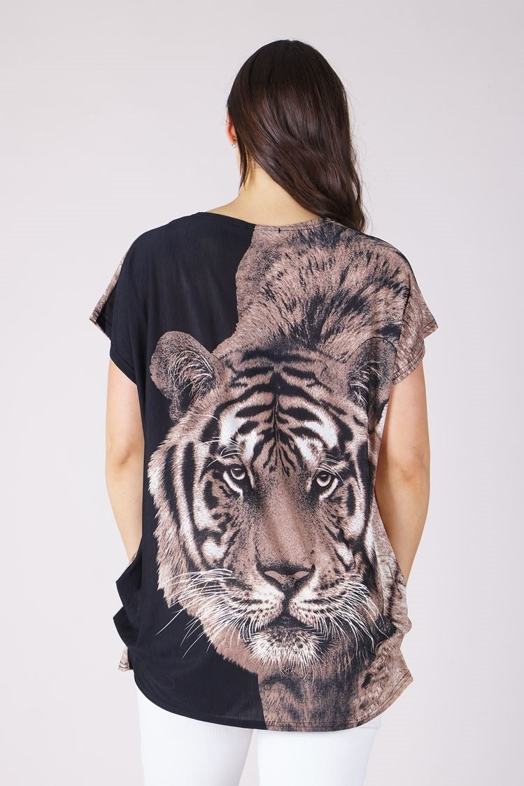 TIGER PRINT TOP