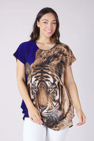 TIGER PRINT TOP