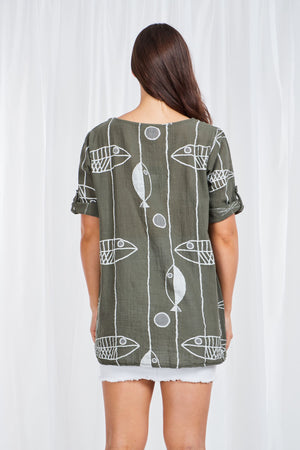 TRIBAL SMOCK TOP