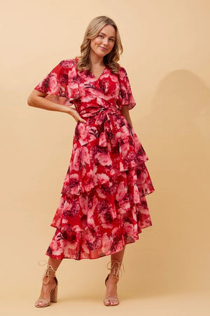 WINDOR FLORAL MIDI DRESS