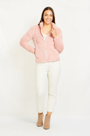 Short Fleece Zip Up Jacket