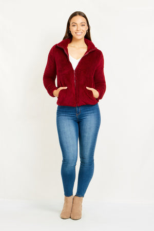 Short Fleece Zip Up Jacket