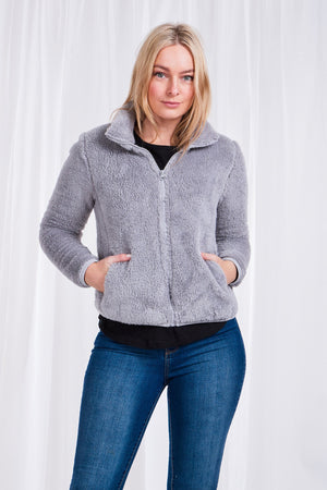 Short Fleece Zip Up Jacket