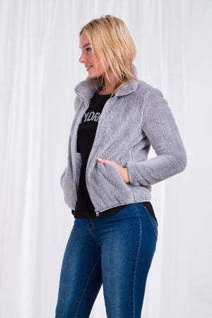 Short Fleece Zip Up Jacket