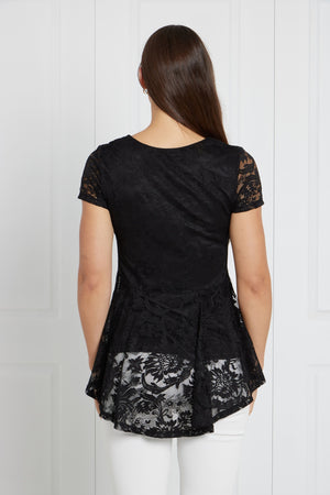 ZIP FRONT PEPLUM TOP