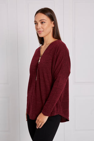 ZIP FRONT TOP