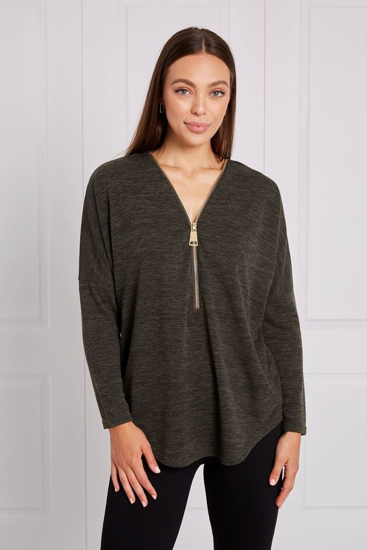 ZIP FRONT TOP