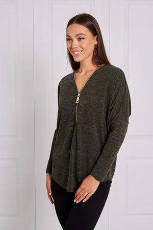 ZIP FRONT TOP